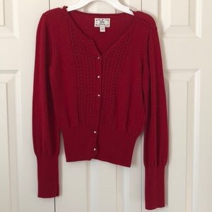 [SOLD] Red button-down sweater